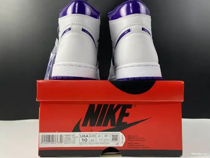 Rep TB RETRO AIR CD0461-151 COURT JORDAN 1 PURPLE HIGH 0414